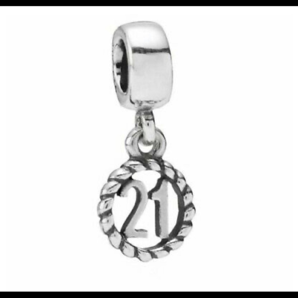 21st Birthday Milestone Dangle Bead